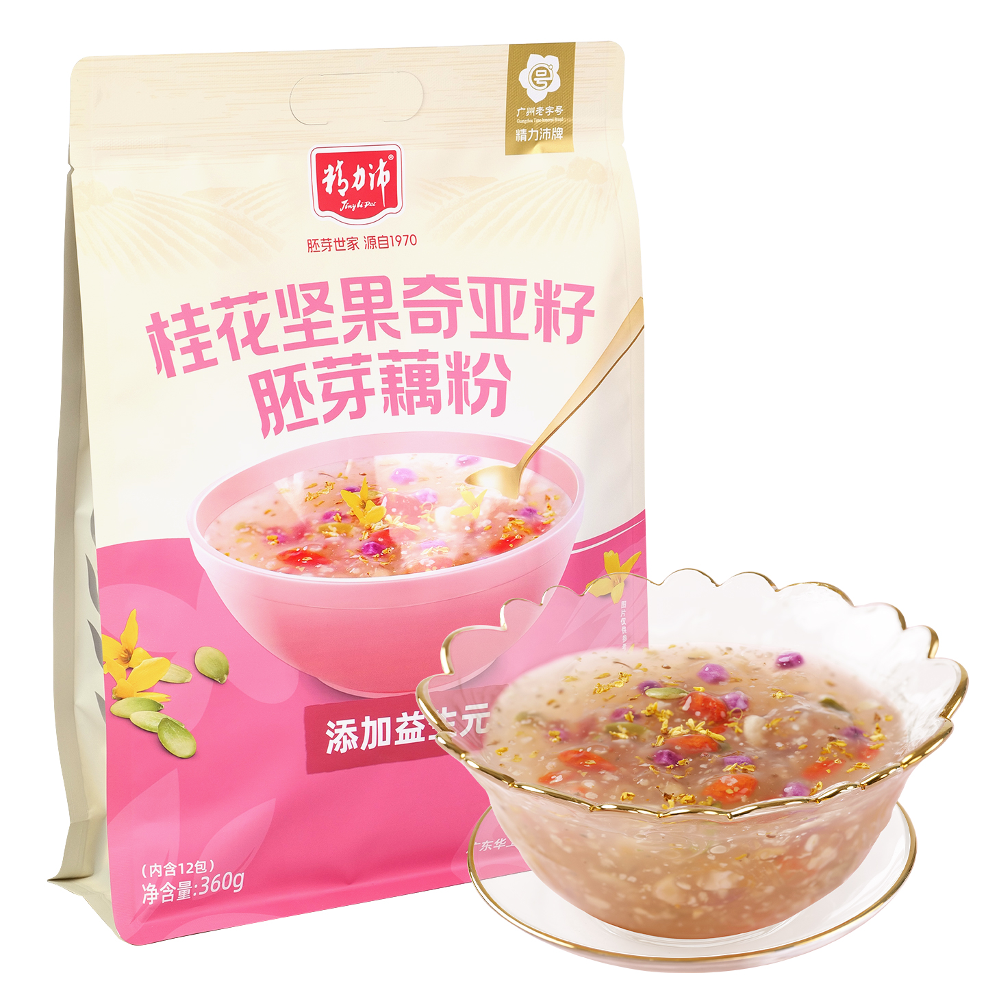 桂花坚果奇亚籽胚芽藕粉360g